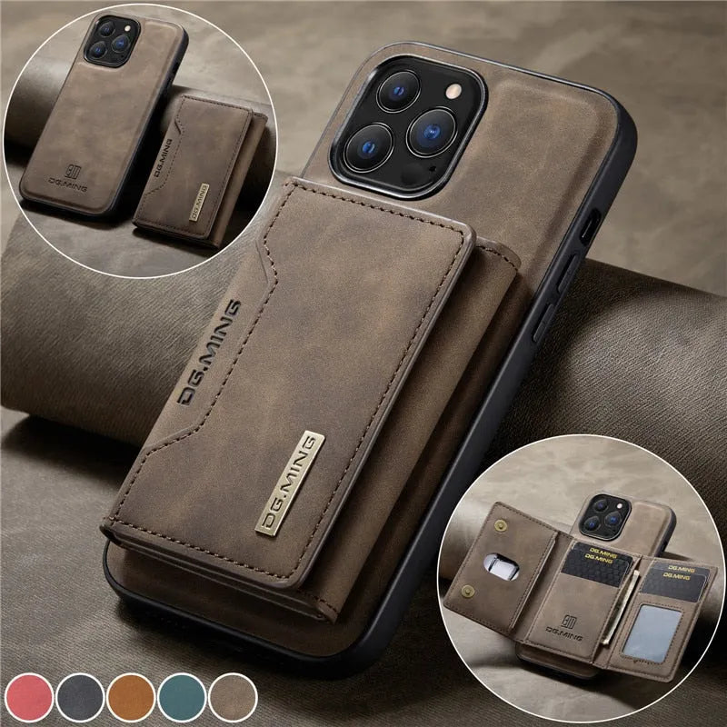 Luxury Leather Magnetic iPhone Case