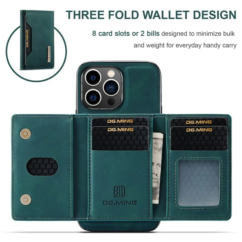 Luxury Leather Magnetic iPhone Case